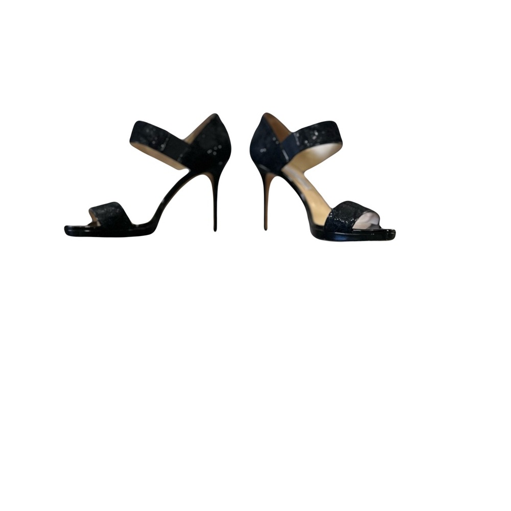 Jimmy Choo Black Stiletto Heels with Metallic Accents
